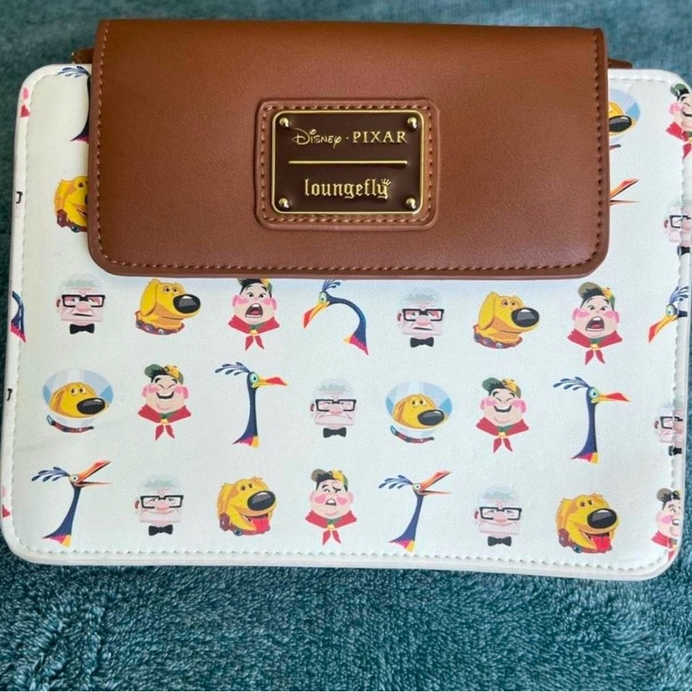 Loungefly Disney Pixar Character Pattern Wallet - Brown and White